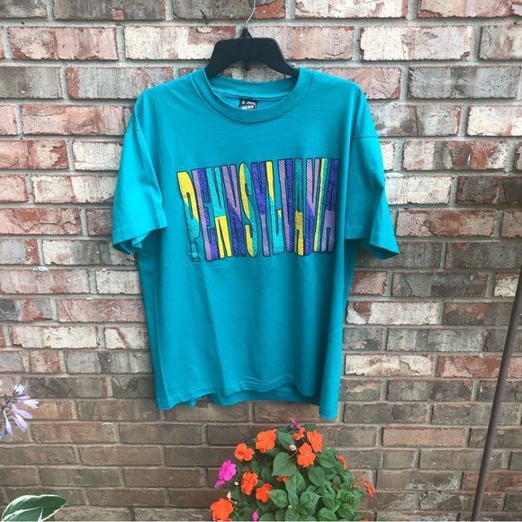 Vintage Fruit Of The Loom Best‎ Single Stitch Pennsylvania Graphic T-Shirt XL - Picture 1 of 5